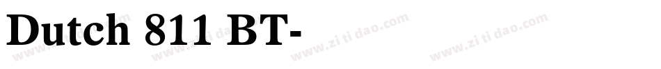 Dutch 811 BT字体转换
